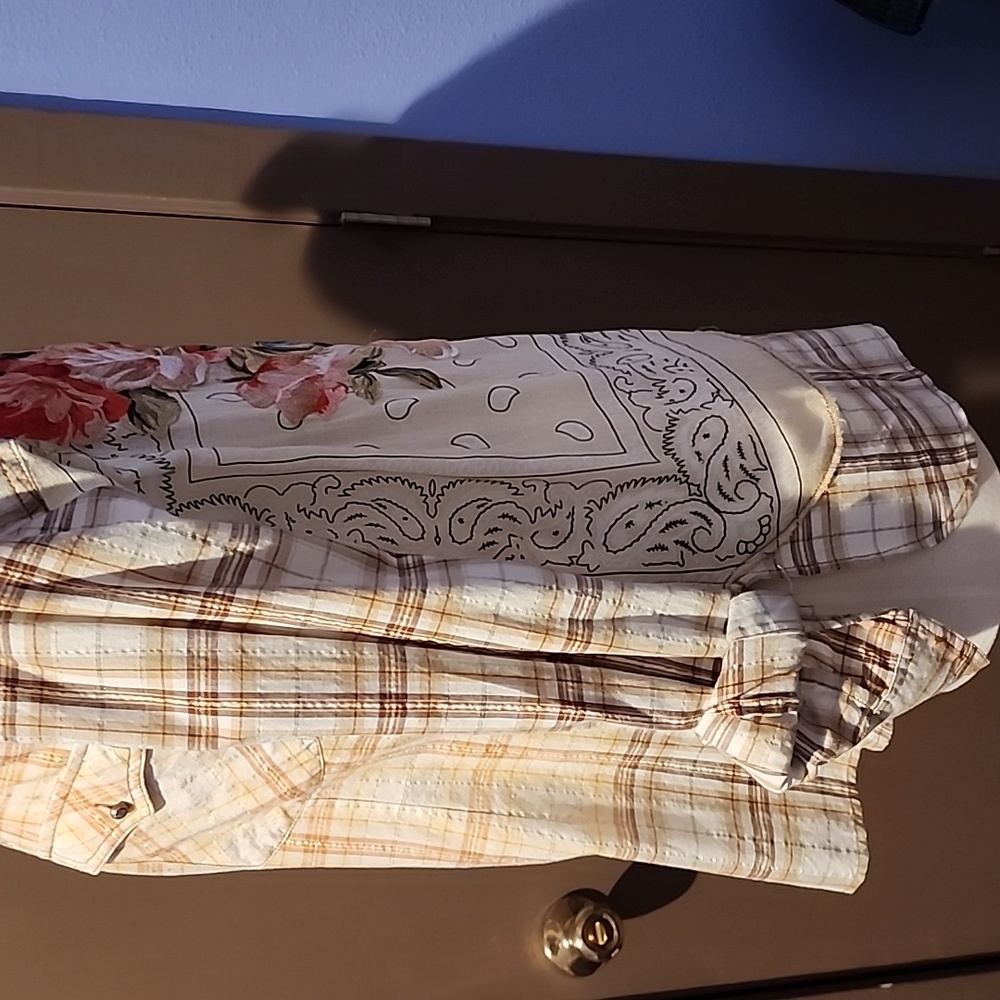 ARATTA  " ROUGH RIDER"Floral Embroidered Plaid Shirt - Picture 3 of 6